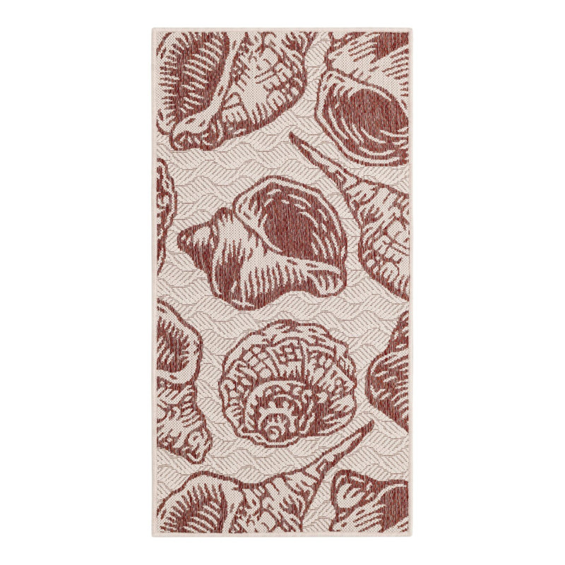 Rectangle Angelys Rectangle 5'3" X 8' Indoor/Outdoor Area Rug, Runner 2' x 4'1"