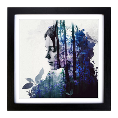 Bluebell Double Exposure - Framed Print