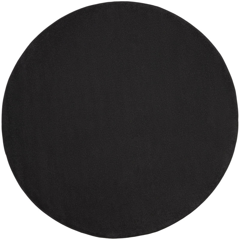 Nourison Essentials Black Indoor/Outdoor Area Rug, Round 6'