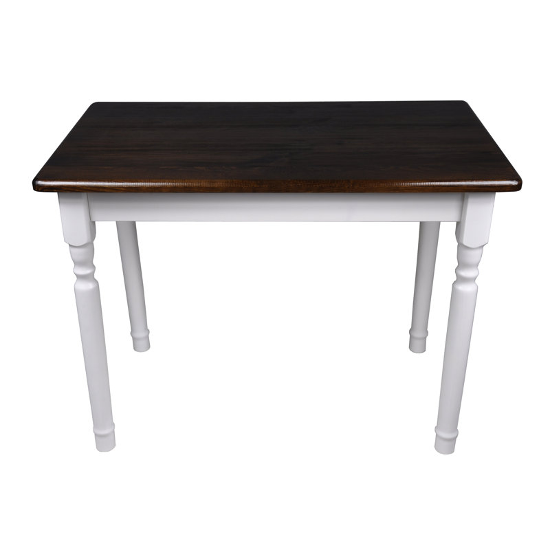 Haruhi Pine Unfinished Solid Wood Dining Table, Dark Grey