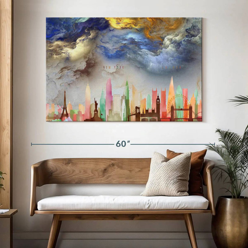 Sireci Dream Cities, 34" H x 51" W