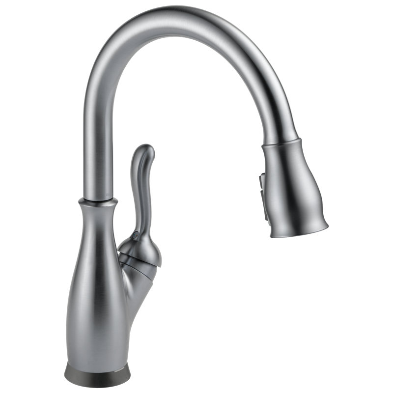 Leland Voice IQ Pull Down Touch Single Handle Kitchen Faucet with Touch20 Technology, Arctic Stainless