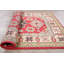 Tapis unique en laine noué à la main style Kazak des années 2010 de 2 pi 9 po x 4 pi rouge Ninette