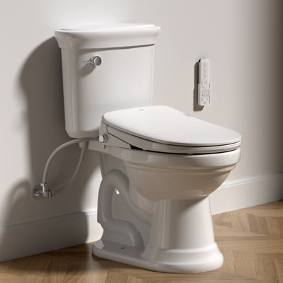 R&t V3200 Elongated Bidet Toilet Seat, Smart Electric Bidet Seat With Adjustable Warm Water, Air Dryer, Heated Seat, Night Light, Deodorization