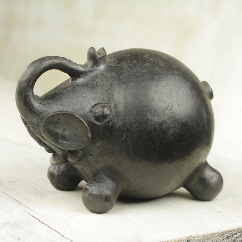 Figurine en céramique rond éléphant Youngquist