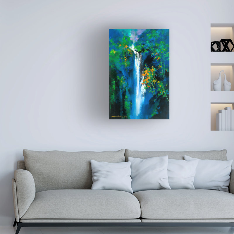 «Landscape Little Falls In Paradise», reproduction sur toile, H 19 po x l 12 po x P 2 po