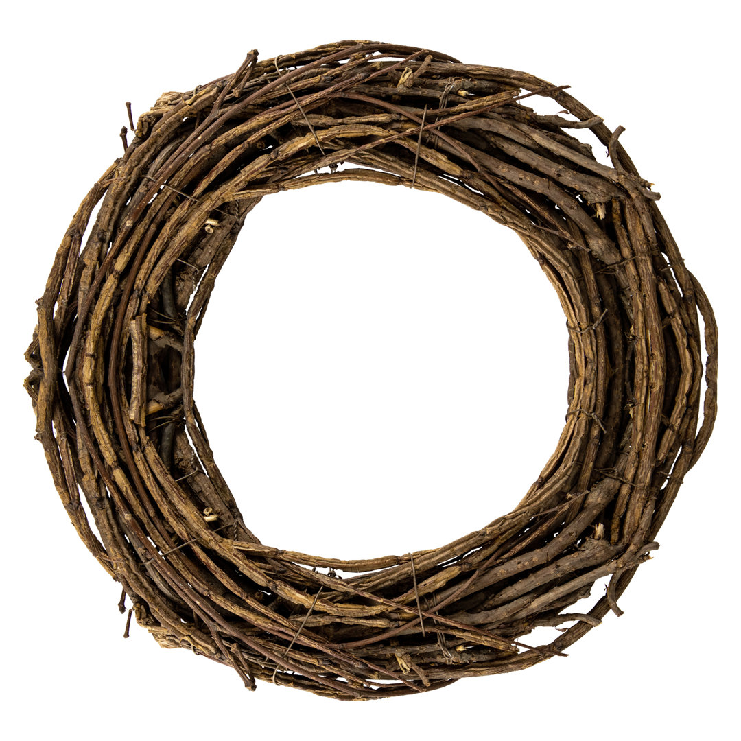 Natural Grapevine and Twig Artificial Spring Wreath Unlit Primrue 