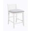 Ensemble de 2 chaises à hauteur de comptoir de 20 po rembourrées à finition blanche-979172161