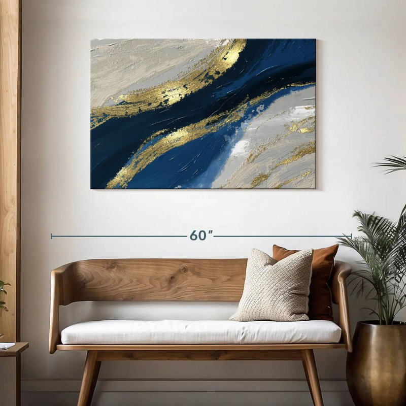 Avery Gold River Strokes, 30" H x 45" W