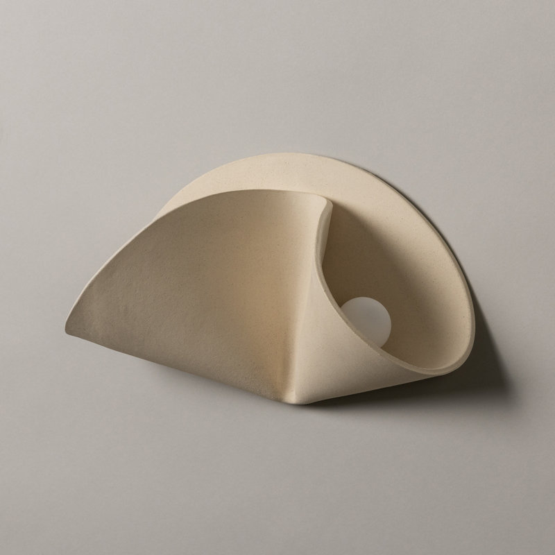 2 - Light Flush Mounted Sconce, Bone