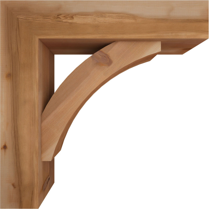 Thorton Block Bracket with Offset Brace, 30 x 30, 7 1/2"W Western Red Cedar (Smooth)