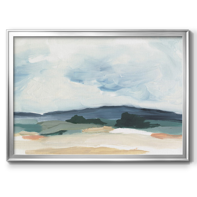 Pastel Vista II, reproduction d'art sur toile, H 14 po x l 20 po x P 1,5 po, Toile encadrée argentée avec coins fermés
