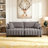 83'' Futon Sofa Bed, Polyester Fabric Comfy Futon Couch Bed With 2 Square Pillows, Convertible Sleeper Sofa With Adjustable Backrest,  Modern Loveseat Sleeper For Living Room-284598324