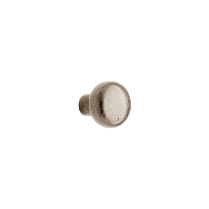 Bronze Mushroom Knob, White Bronze Brushed