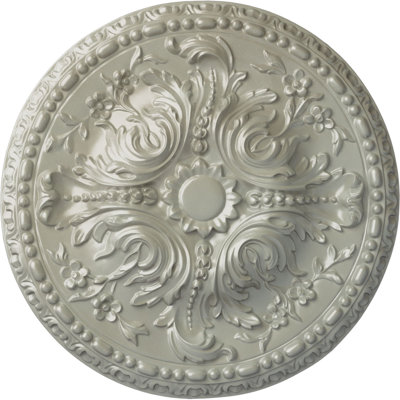 Médaillon de plafond Endurathane Amelia, DE 19 5/8 po x P 3/4 po (convient aux auvents jusqu'à 2 3/8 po), fini cuivre antique peint à la main