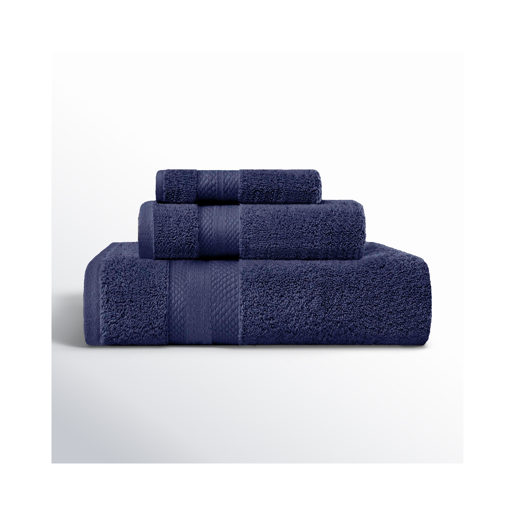 Finnian Ultra-Plush Heavyweight, 100% Turkish Towel Collection, Crown Blue, 3 Piece Towel Set