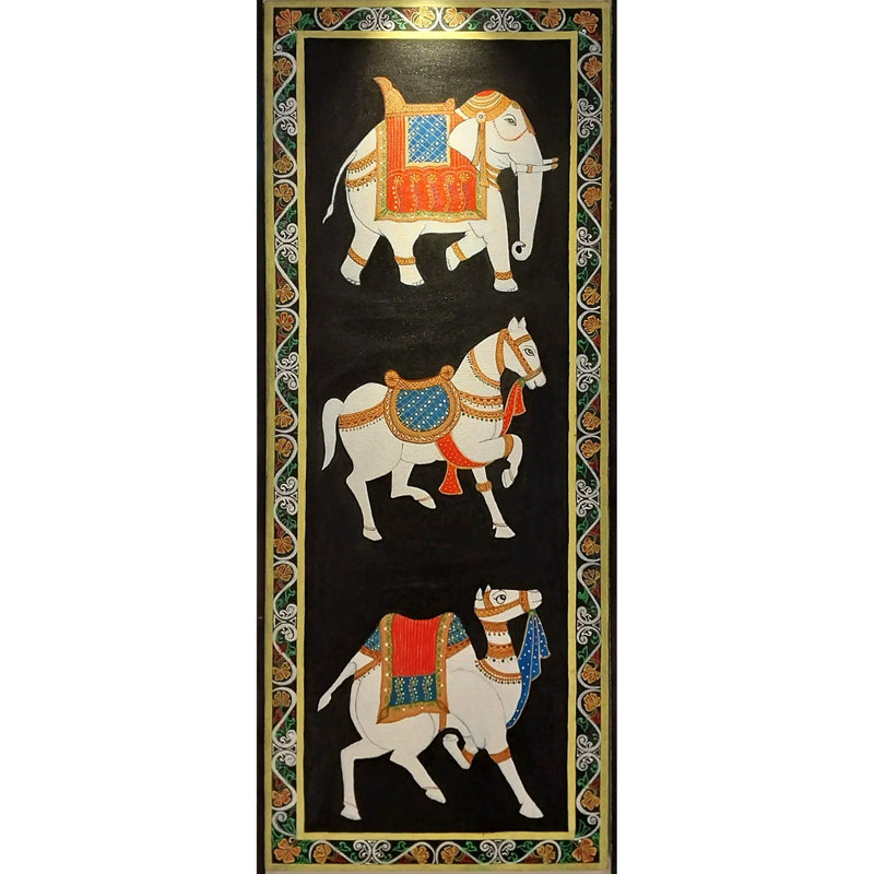 Rois Vastu - Animaux royaux | Acrylique sur toile | Par Yogita Makadia
