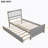 Twin size Platform Bed with Trundle, Gray-1452729336