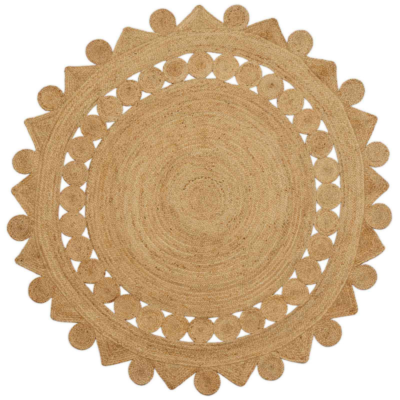 Round Solid Colour Standard Area Rug, Round 240 cm