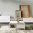 Elegant Coffee Table, Diamond White, 35.4 x 16.5 x 35.4 inches | 100% Melamine Coated Particle Board, Thickness: 0.6 inches | Features Additional Storage, Modern Design for Living Room & Stylish Home Decor-2139333786