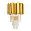 Lampe murale en cristal de luxe moderne 9 po Boswall Gold Need 2 * E12
