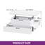  High Gloss Coffee Table With Drawer, Living Room Table Height Adjustable With 16 Colour LED-720611770