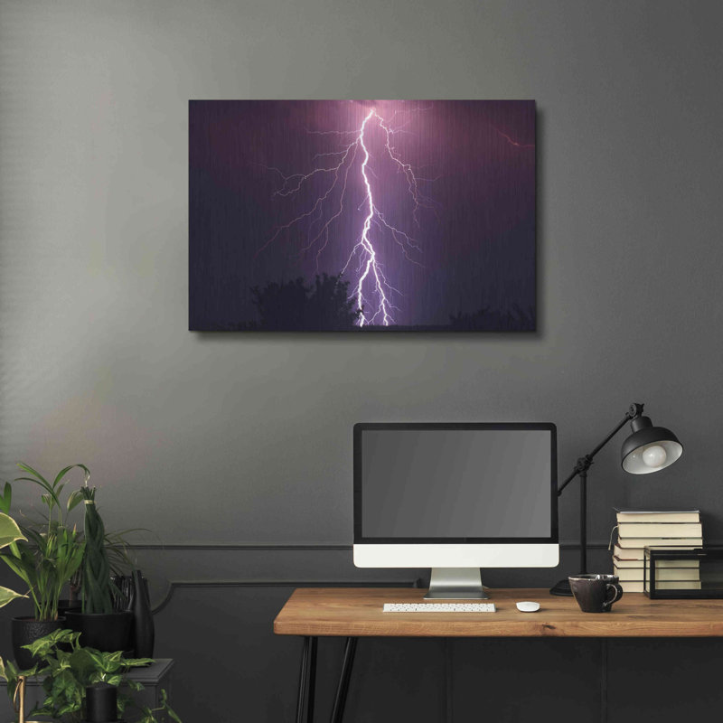 «Thunder» par Inconnu, art mural en métal, H 24 po x l 36 po
