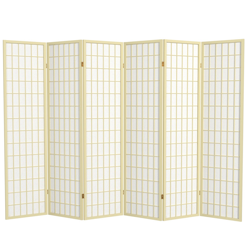 Paravent Shoji pliable Alex 70'' H, 6, Ivoire
