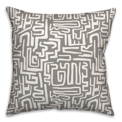 Coussin extérieur bleu marine Wiggly Shapes