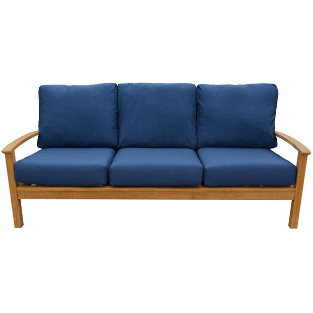 St. Lucia Outdoor 4 - Piece Teak Conversation Set, Navy