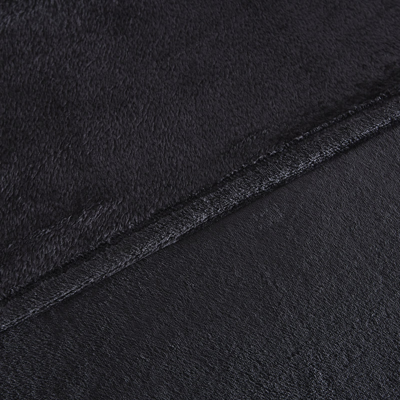 Ensemble de draps en molleton ultra doux Microplush - très grand, noir, Ensemble de draps pour très grand lit avec 2 taie