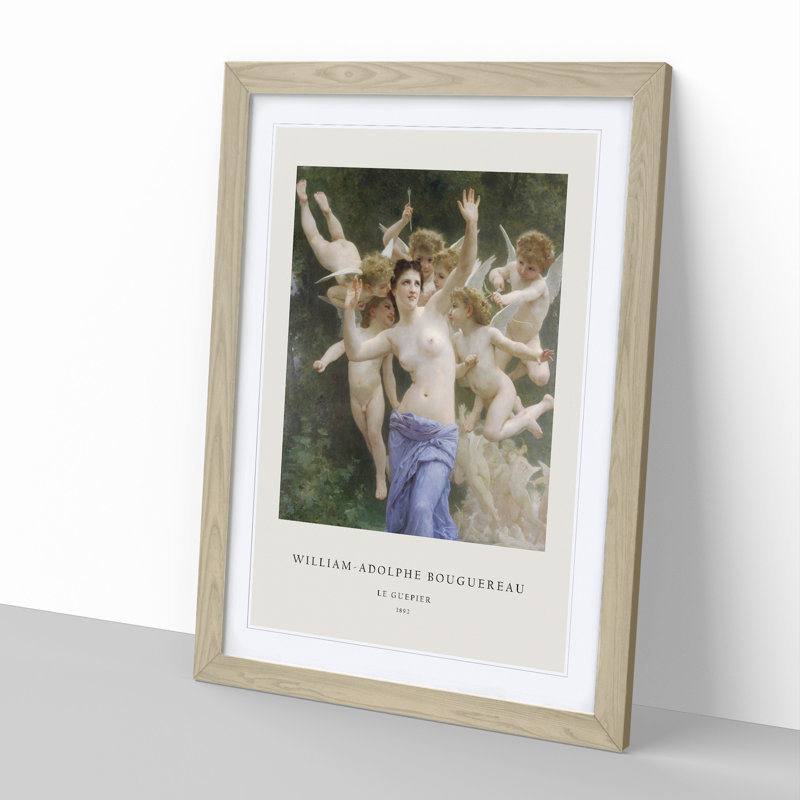 The Invitation by William-Adolphe Bouguereau - Picture Frame Painting, Oak Framed, 65cm H x 48cm W x 2cm D