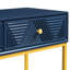 Console avec deux tiroirs - Bleu marine pour les intérieurs à la mode-1863249952