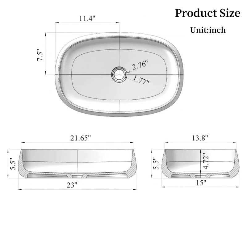 Lavabo pour salle de bain Boat, Blanc