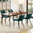 Dining Chair Set of 4 Soft Velvet Upholstered Kitchen Chairs with Metal Legs-1063796937