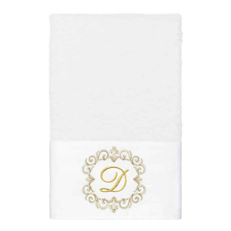 Winston Porter 100% Turkish Cotton MONICA 2PC Embellished Hand Towel Set, D