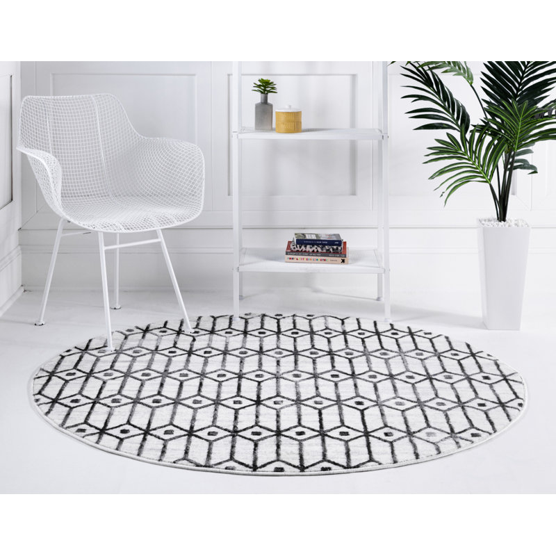 Rowena Geometric Indoor Rug, Round 8'