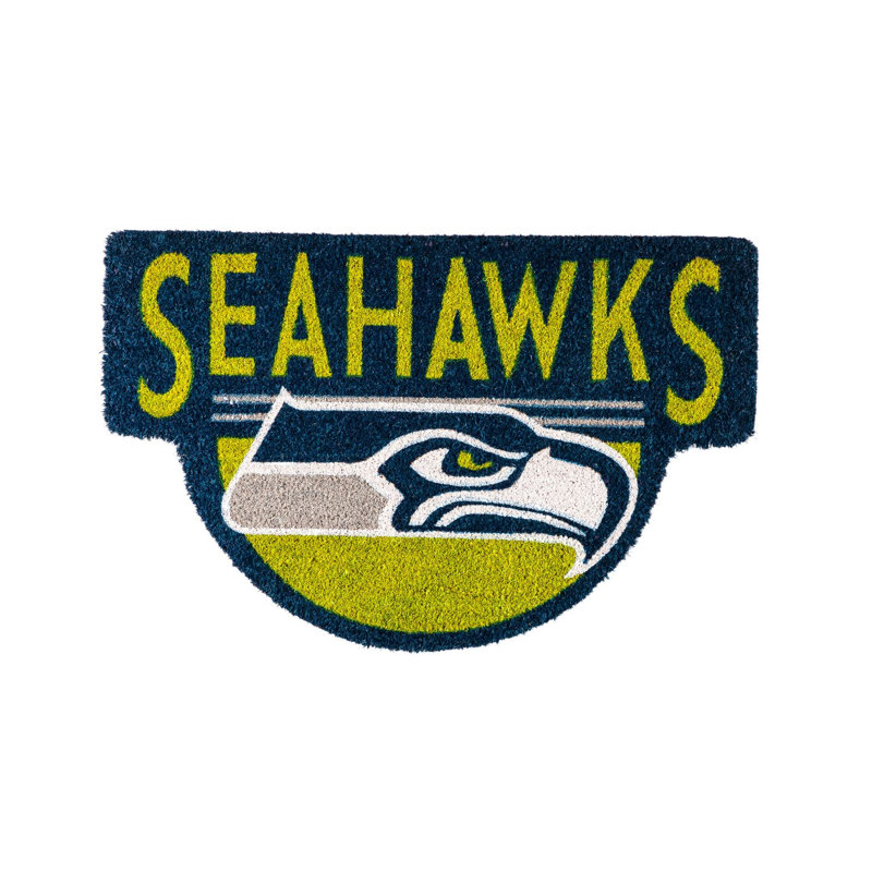 NFL Shaped Coir Outdoor Welcome Mat,  Seahawks