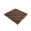 Carreau de terrasse emboîtable en plastique brun de 12 po x 12 po Shawauna
