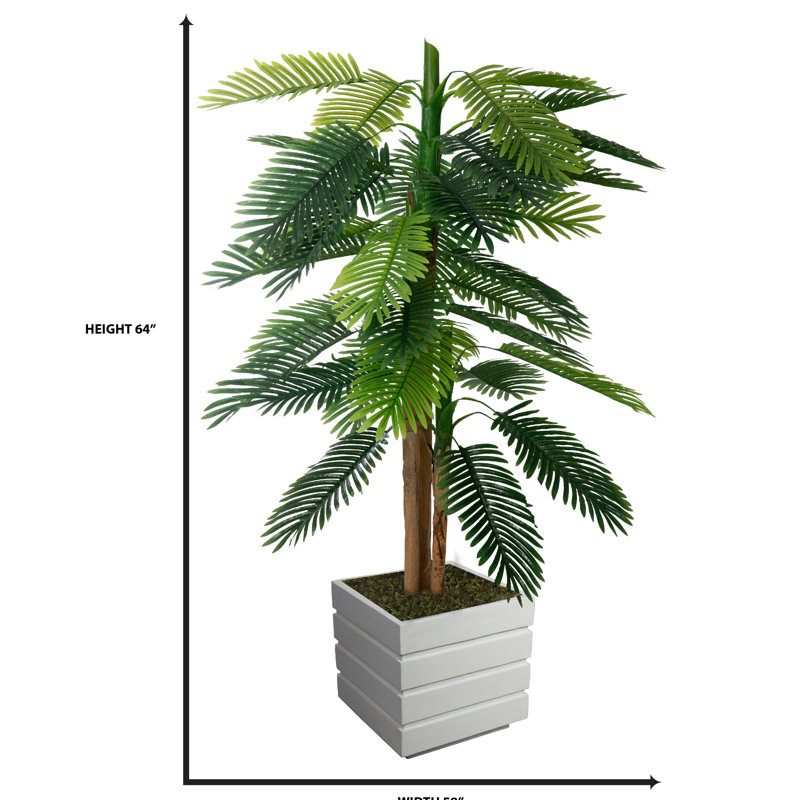 Palmier artificiel en pot 50 "Panama, Blanc