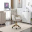 Chaise de bureau pivotante 360 avec base en métal doré et roues universelles-1373358507