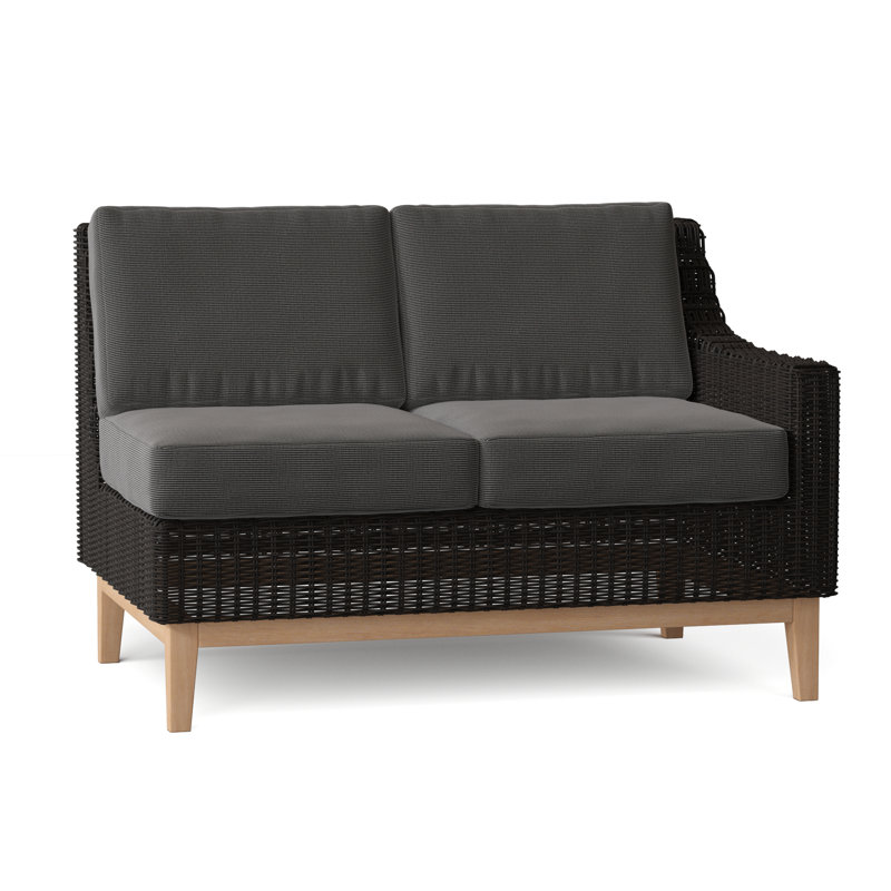 Frances Outdoor 2 - Seat Loveseat, Ash, Frances Black
