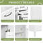 48" Freestanding Bathroom Vanity Cabinet Only, 4 Drawers & 2 Soft-Close Doors, White-1582915253-1582915254