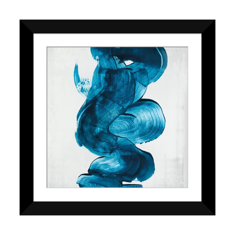 « outside i », impression sur toile, Papier d'art encadré noir, Blanc, H 16 po x l 16 po x P 1 po