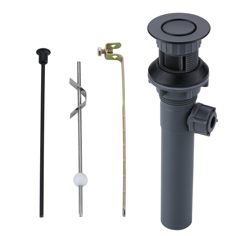 Pop-up Bathroom Sink Drain Lift Rod Drain with Overflow