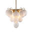Lustre Globe - 9 lumières - verre blanc laiteux / laiton-175067216-175067224-175067223