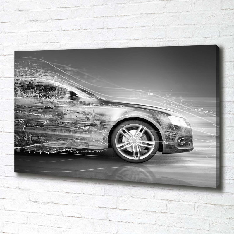 Speeding Car - Wrapped Canvas Print