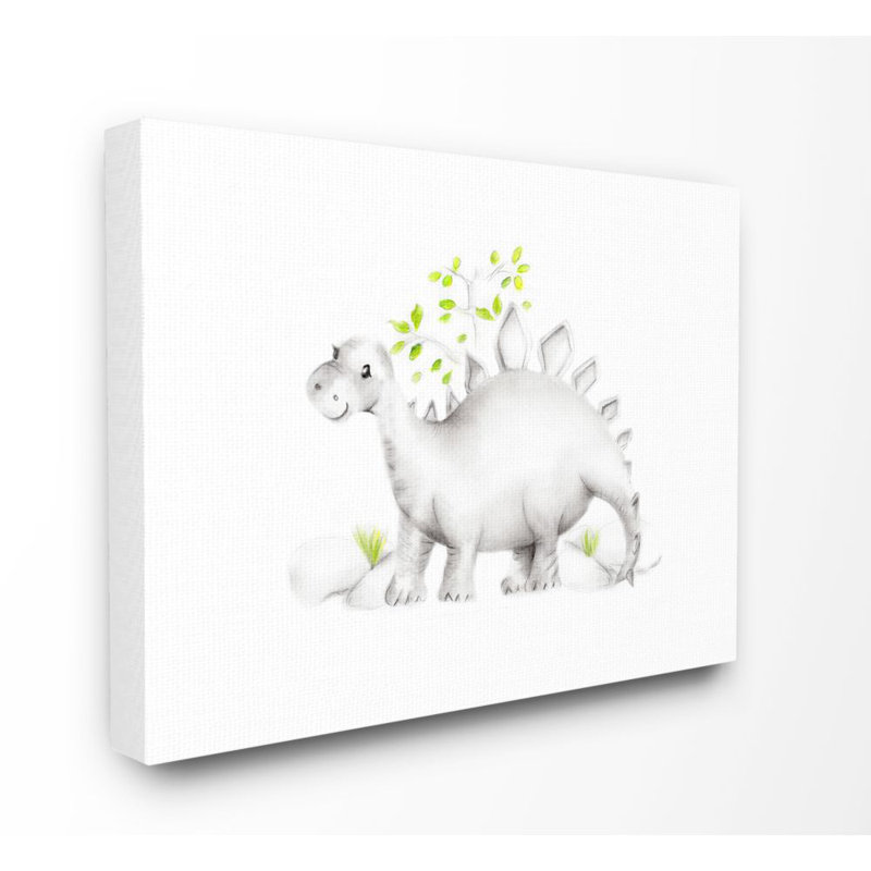 Décoration murale dino, pour enfants, predessine dinosaur Seale, Toile tendue, H 16 po x l 20 po x P 1,5 po