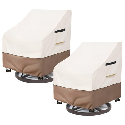 Ensemble de 2 housses de chaise de patio imperméables pour l'extérieur