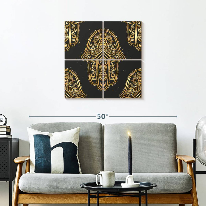 Hamsa ornementale Kerrick, H 26 po x l 26 po
